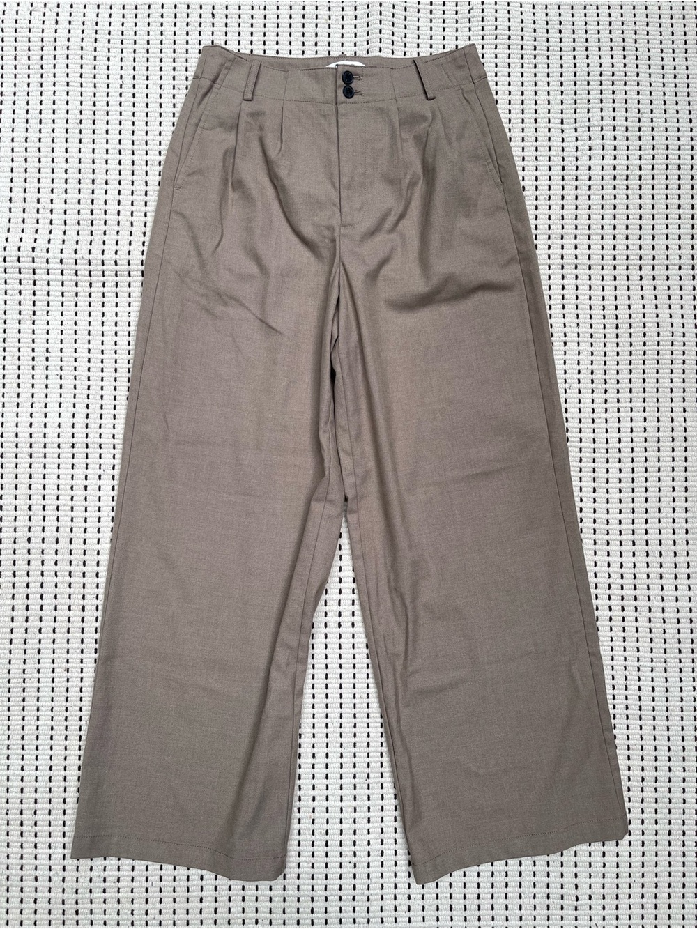 Madewell Harlow Tan High Waisted Wide Leg Pants Size 4 Minimalist Workwear
